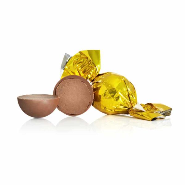 Fyldt Chokoladekugle - Solgul
