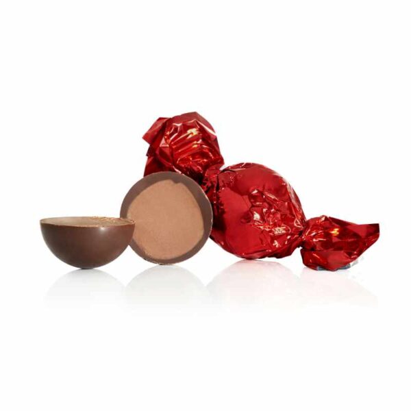 Fyldt Chokoladekugle - Mørkerød
